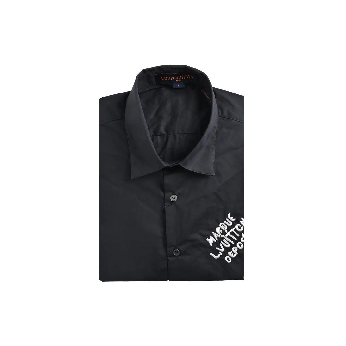 Louis Vuitton 25ss Embroidered Letter Logo Shirt